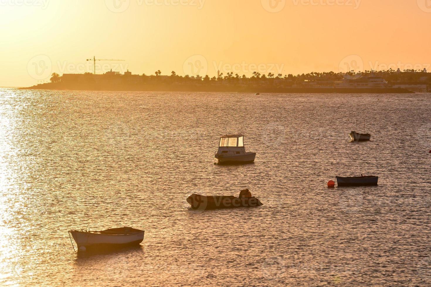 Sunset over the sea photo
