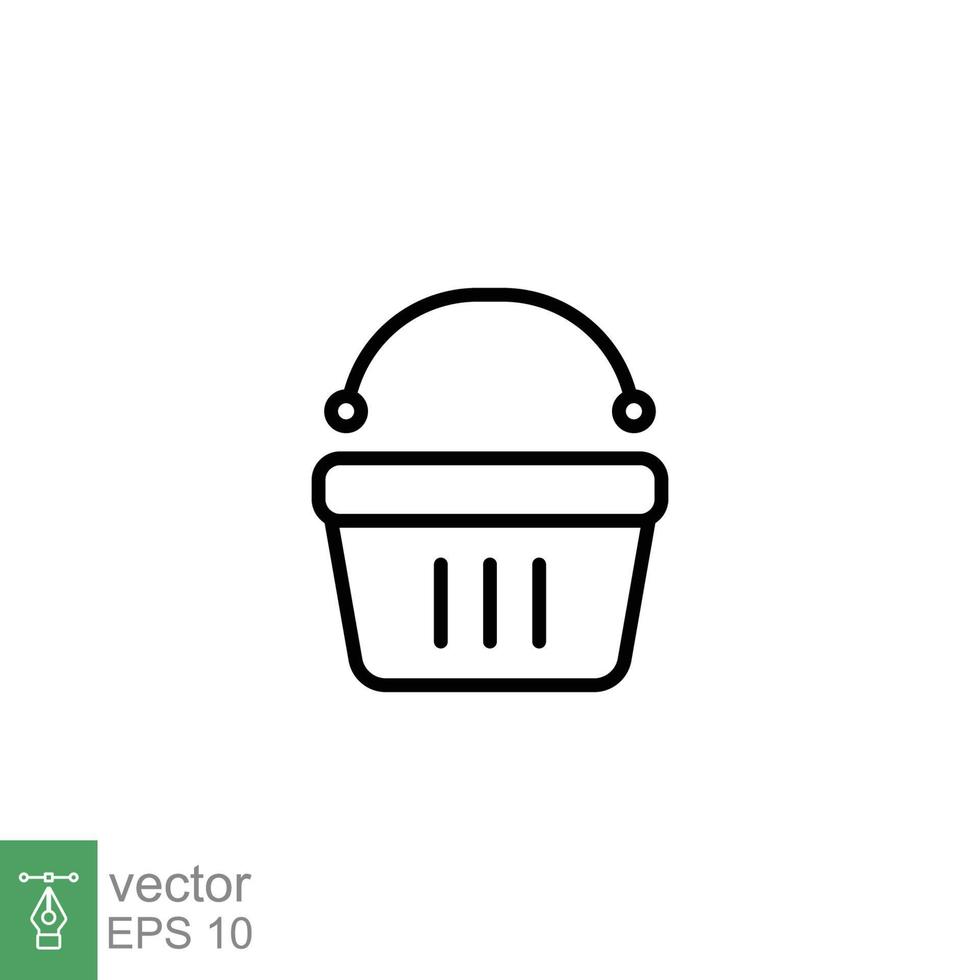 compras cesta icono. sencillo línea estilo para web modelo y aplicación comercio, carro, bolsa, almacenar, en línea, compra, comprar, minorista, vector ilustración diseño en blanco antecedentes. eps 10