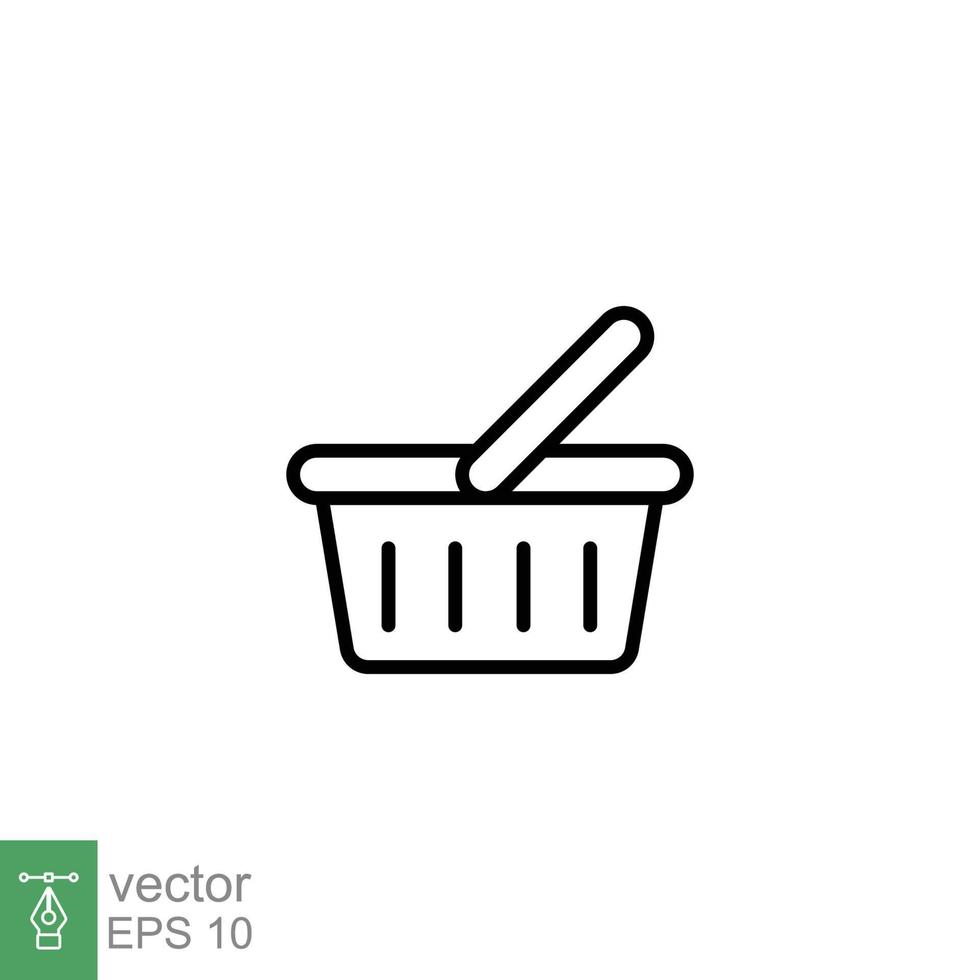 compras cesta icono. sencillo línea estilo para web modelo y aplicación comercio, carro, bolsa, almacenar, en línea, compra, comprar, minorista, vector ilustración diseño en blanco antecedentes. eps 10