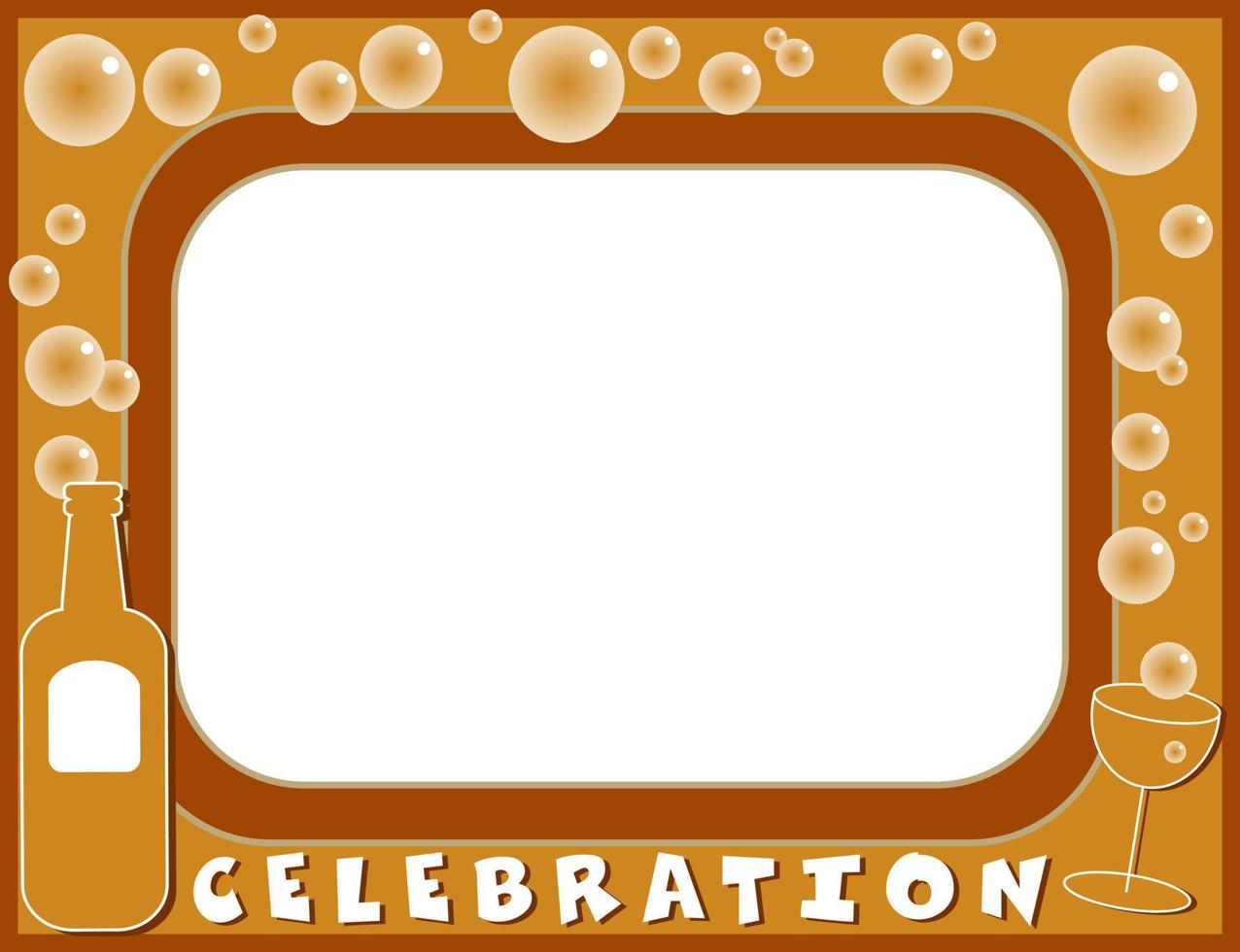 Champagne Celebration Page Border Template vector