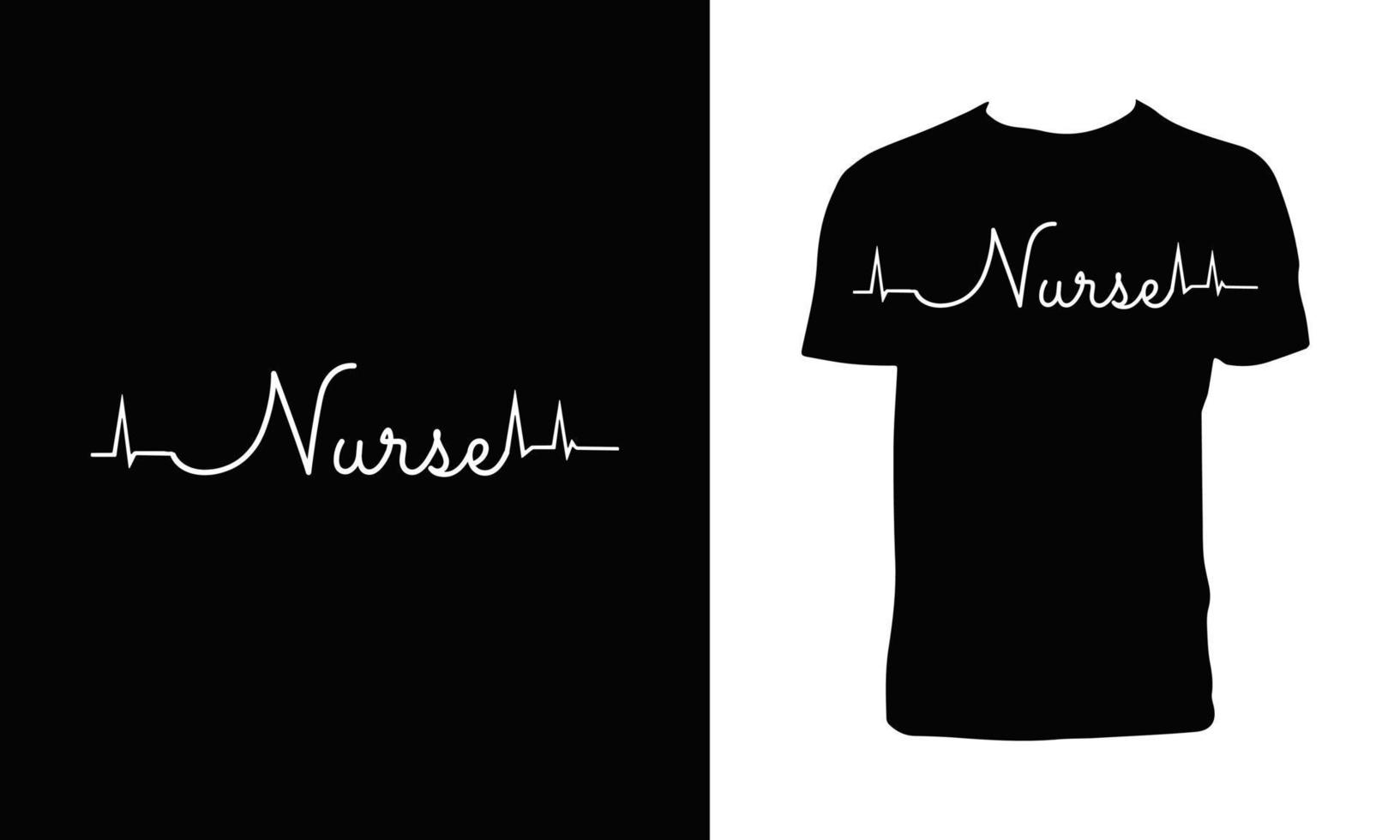 Nursing Vector T Shirt Design.