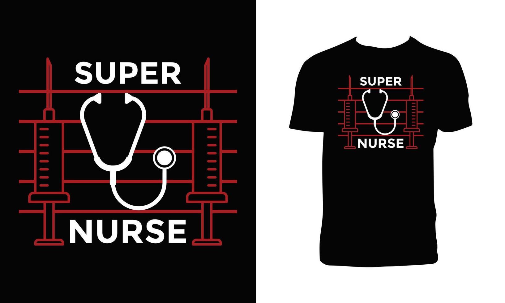 Nursing Vector T Shirt Design.