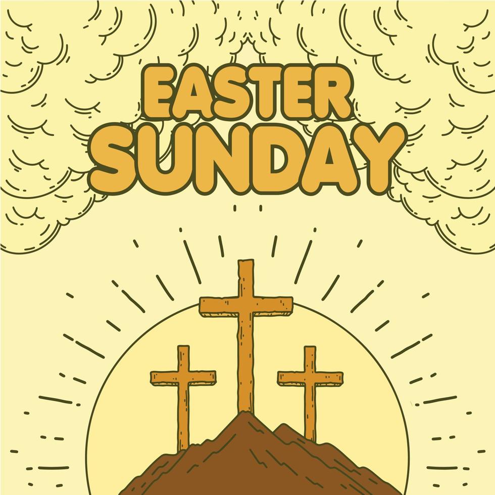 Pascua de Resurrección domingo vector antecedentes