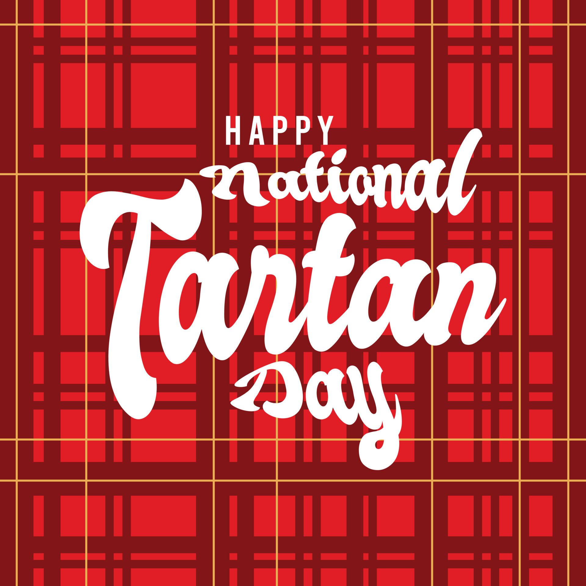 Happy National Tartan Day Vector 21487652 Vector Art at Vecteezy