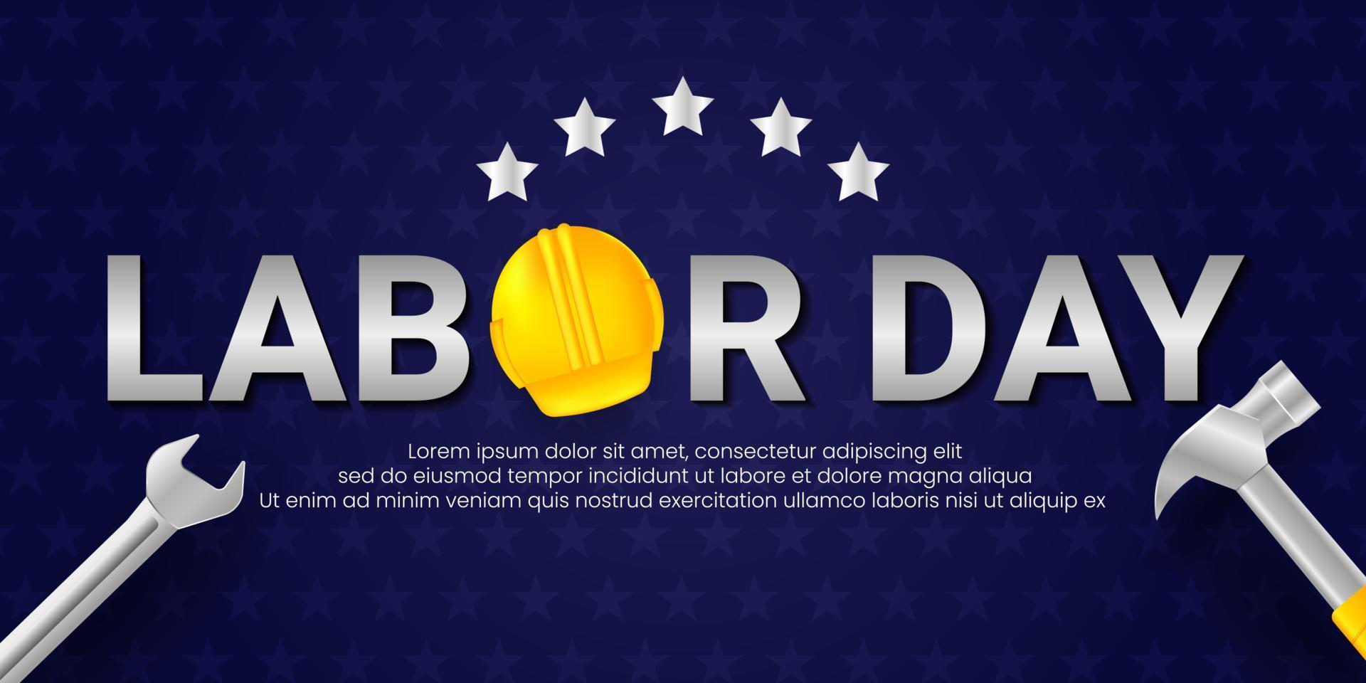 Happy Labor Day Banner and poster vector template