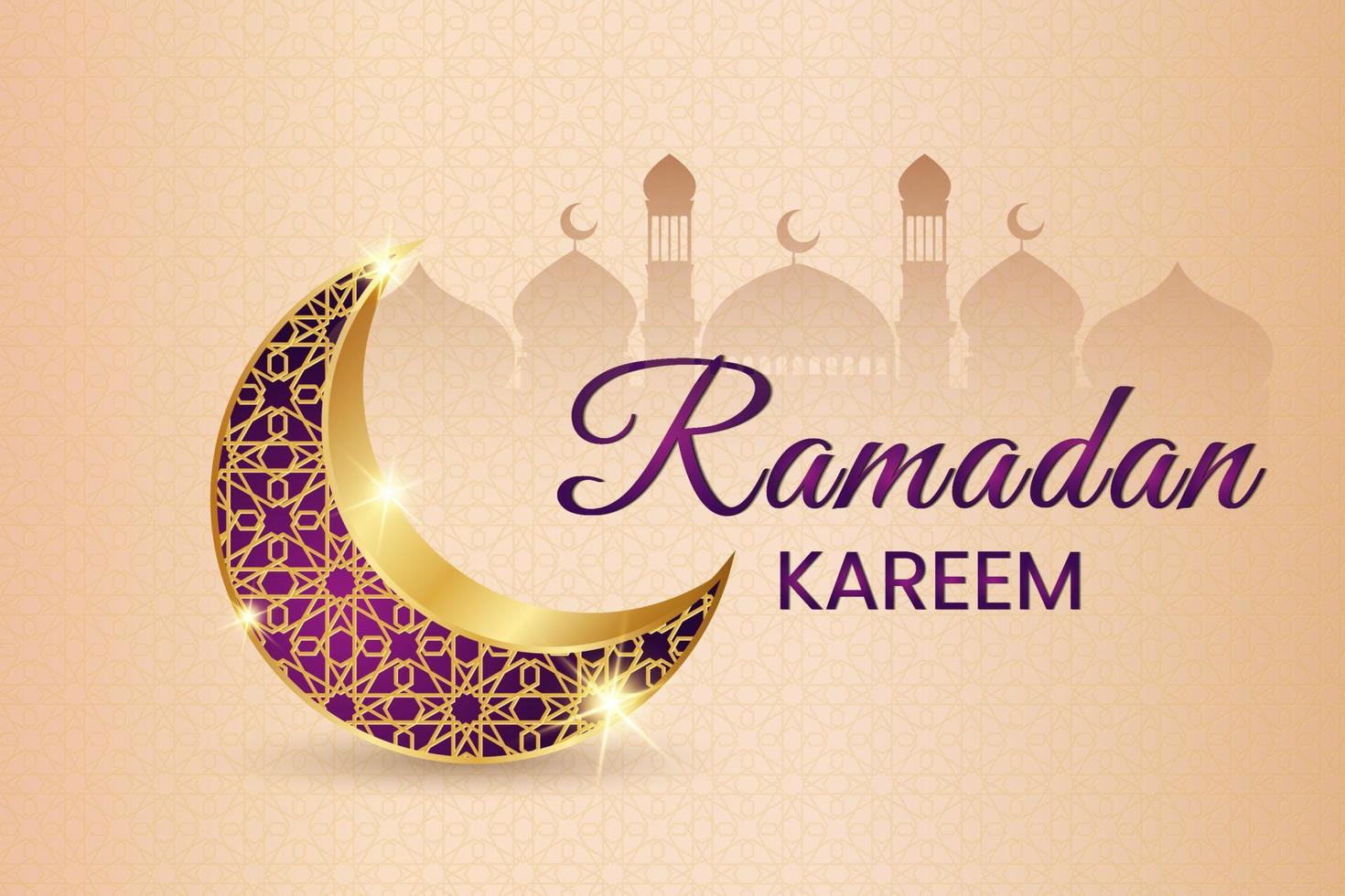 ramadan kareem background with islamic arabic pattern vector
