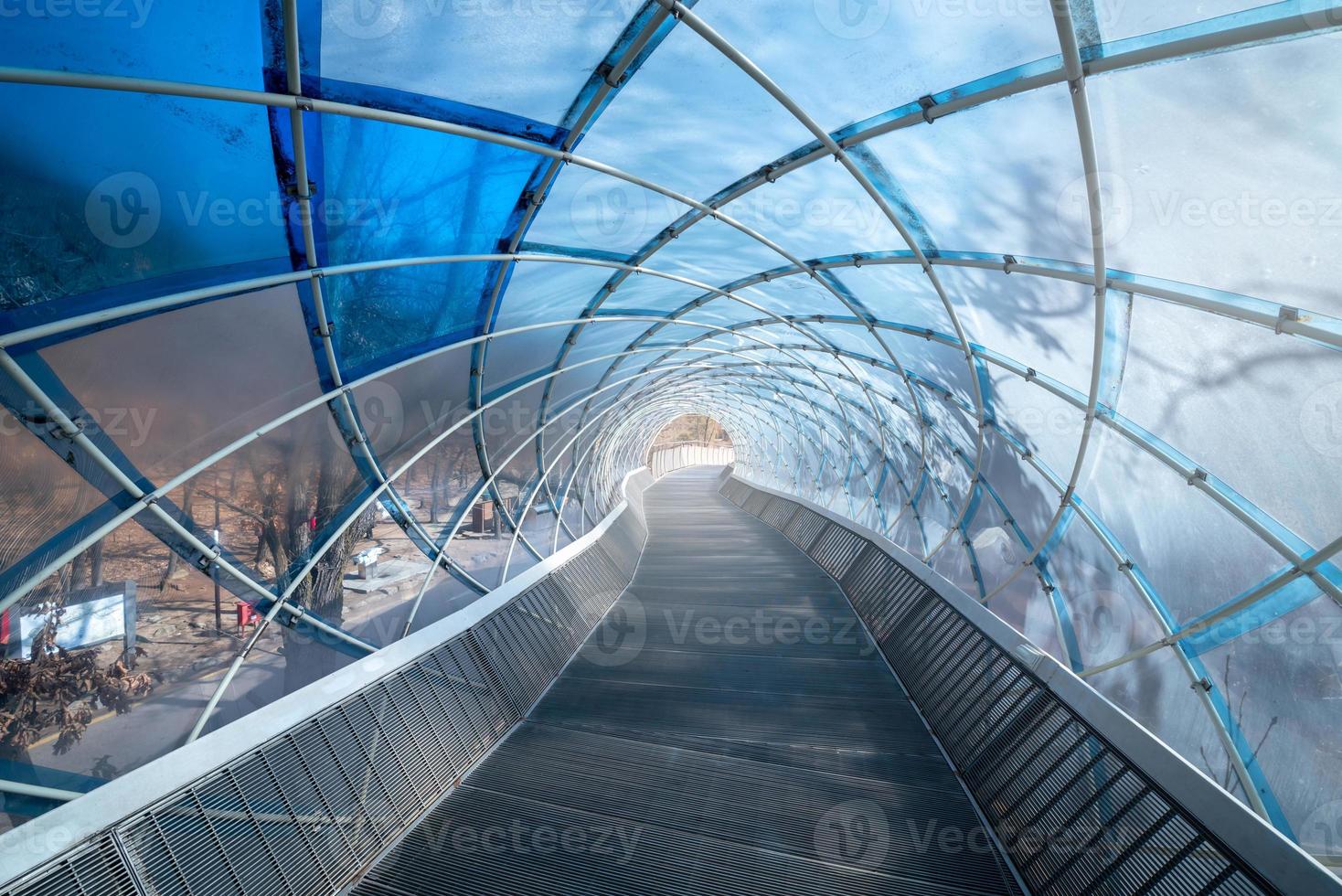 Walkway architecture at daytime in Anyang art public park, South Korea. photo