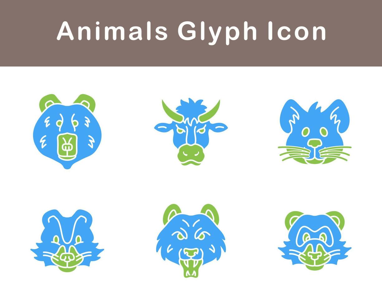 animales vector icono conjunto