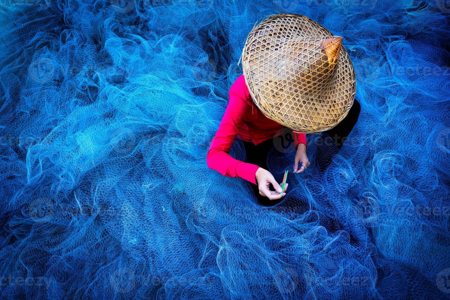 fishing nets on the pier in front of a building 35295026 Stock Photo at  Vecteezy