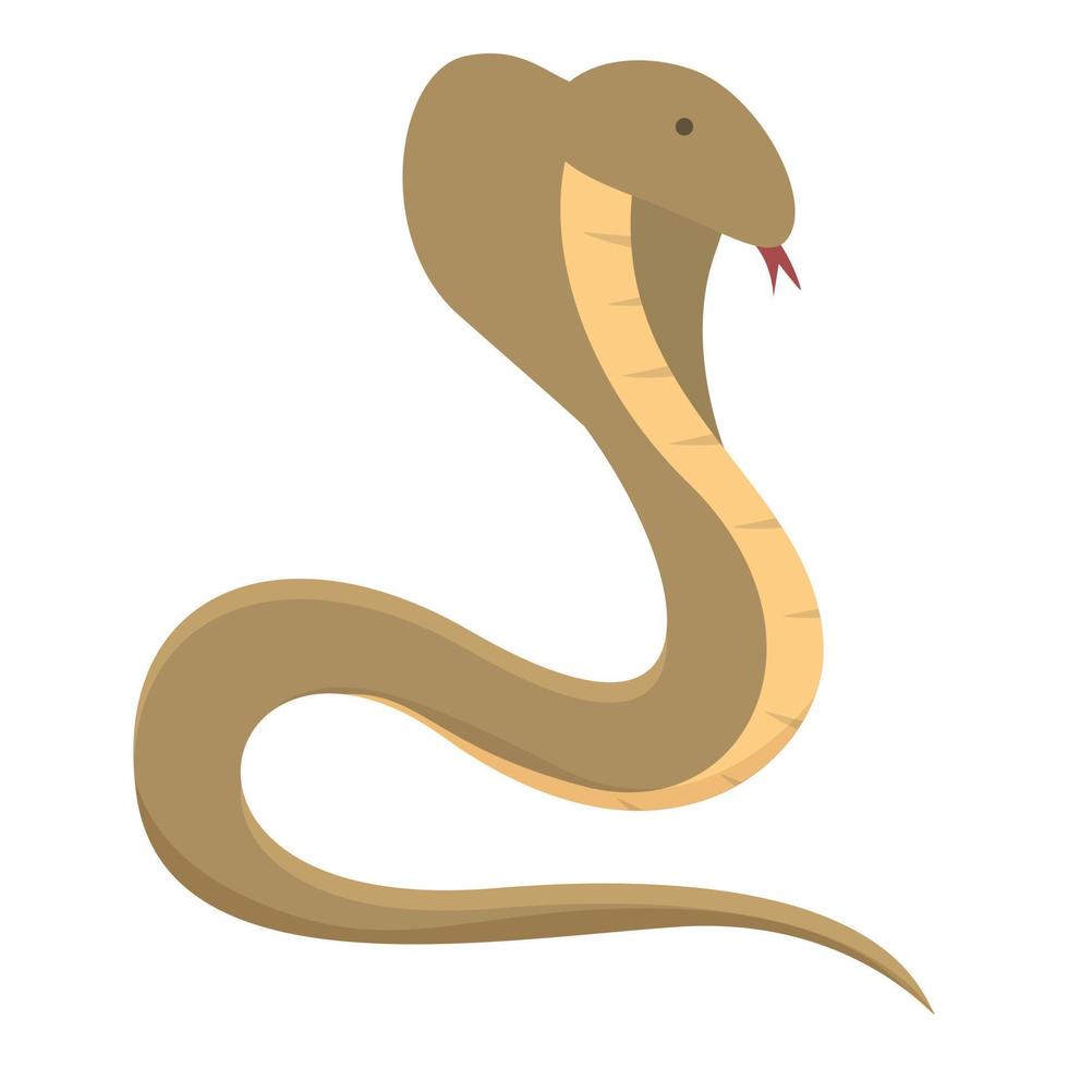 cobra serpiente icono dibujos animados vector. Rey cabeza vector