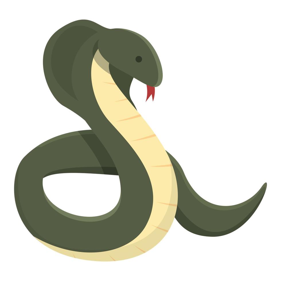 Rey cobra animal icono dibujos animados vector. serpiente cabeza vector