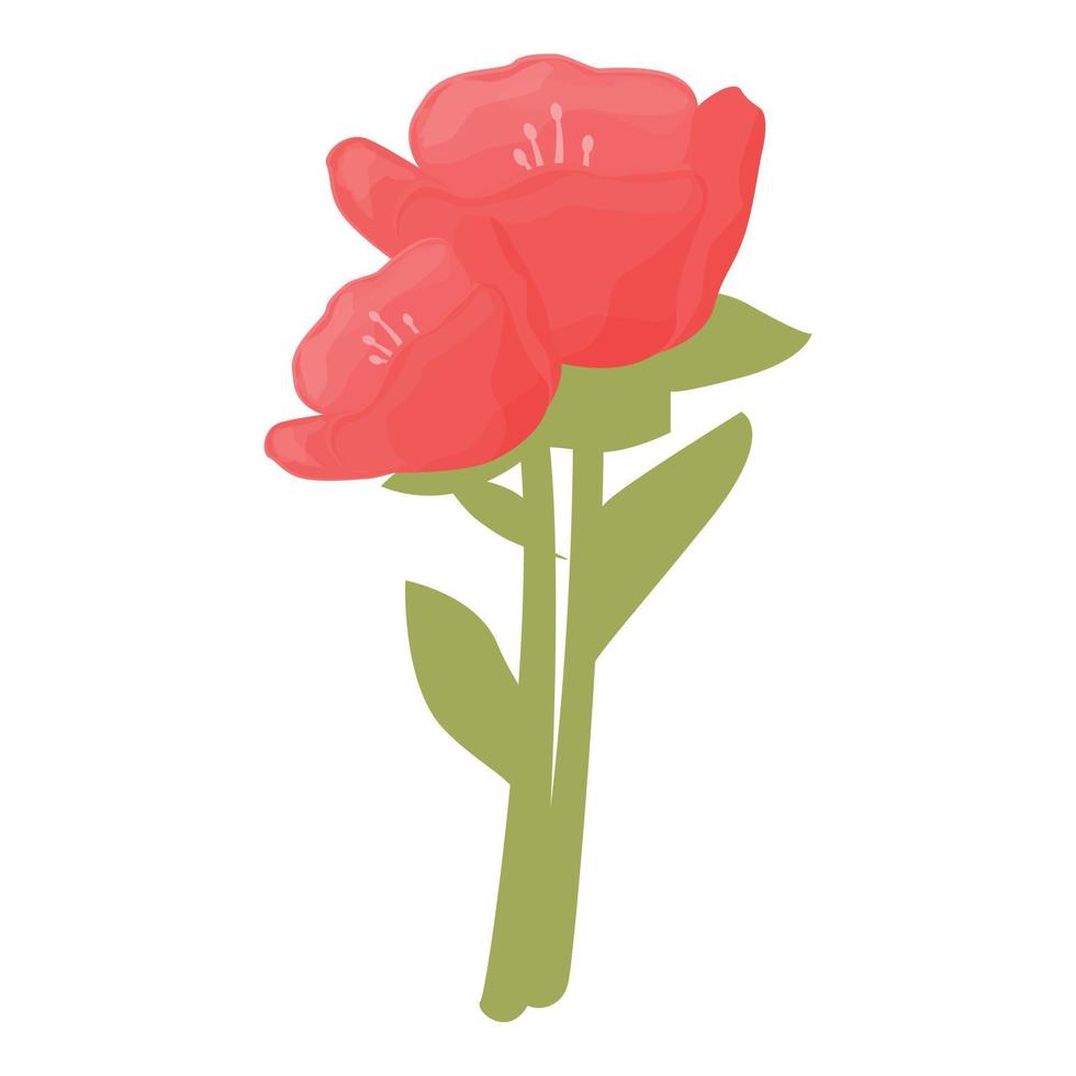Rhododendron icon cartoon vector. Flower plant vector