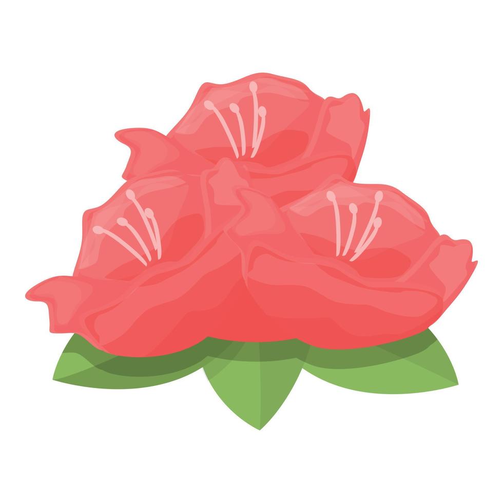 Spring rhododendron icon cartoon vector. Flower plant vector