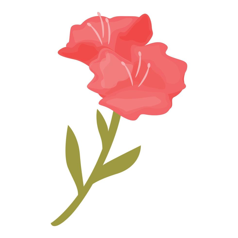 rododendro color icono dibujos animados vector. flor planta vector