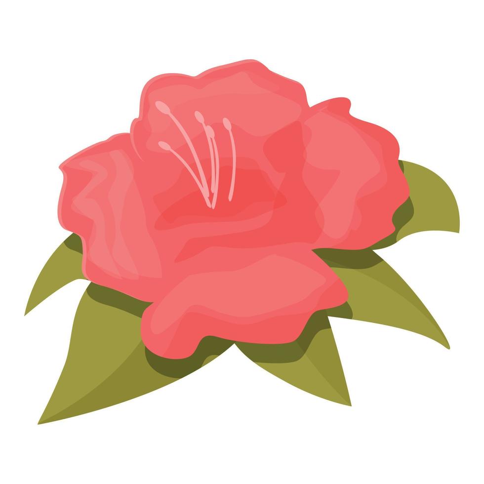rododendro Arte icono dibujos animados vector. flor planta vector