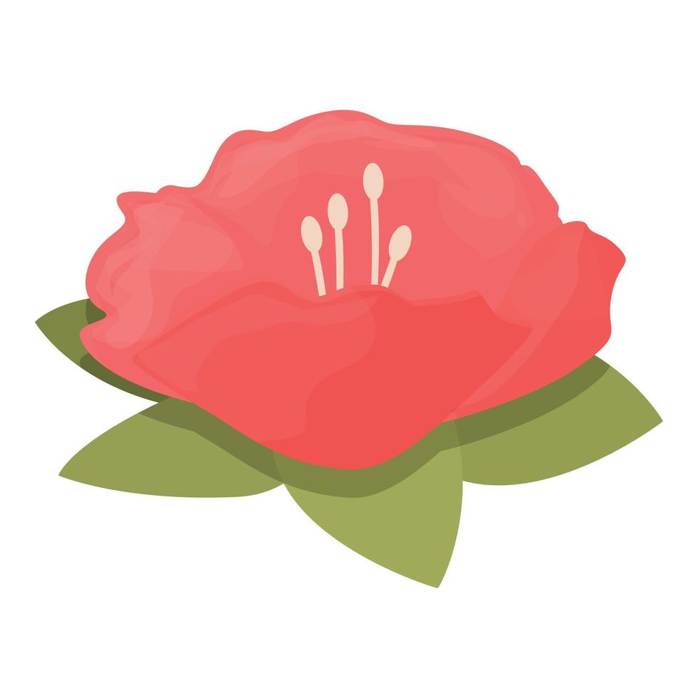 rododendro azalea icono dibujos animados vector. flor planta vector