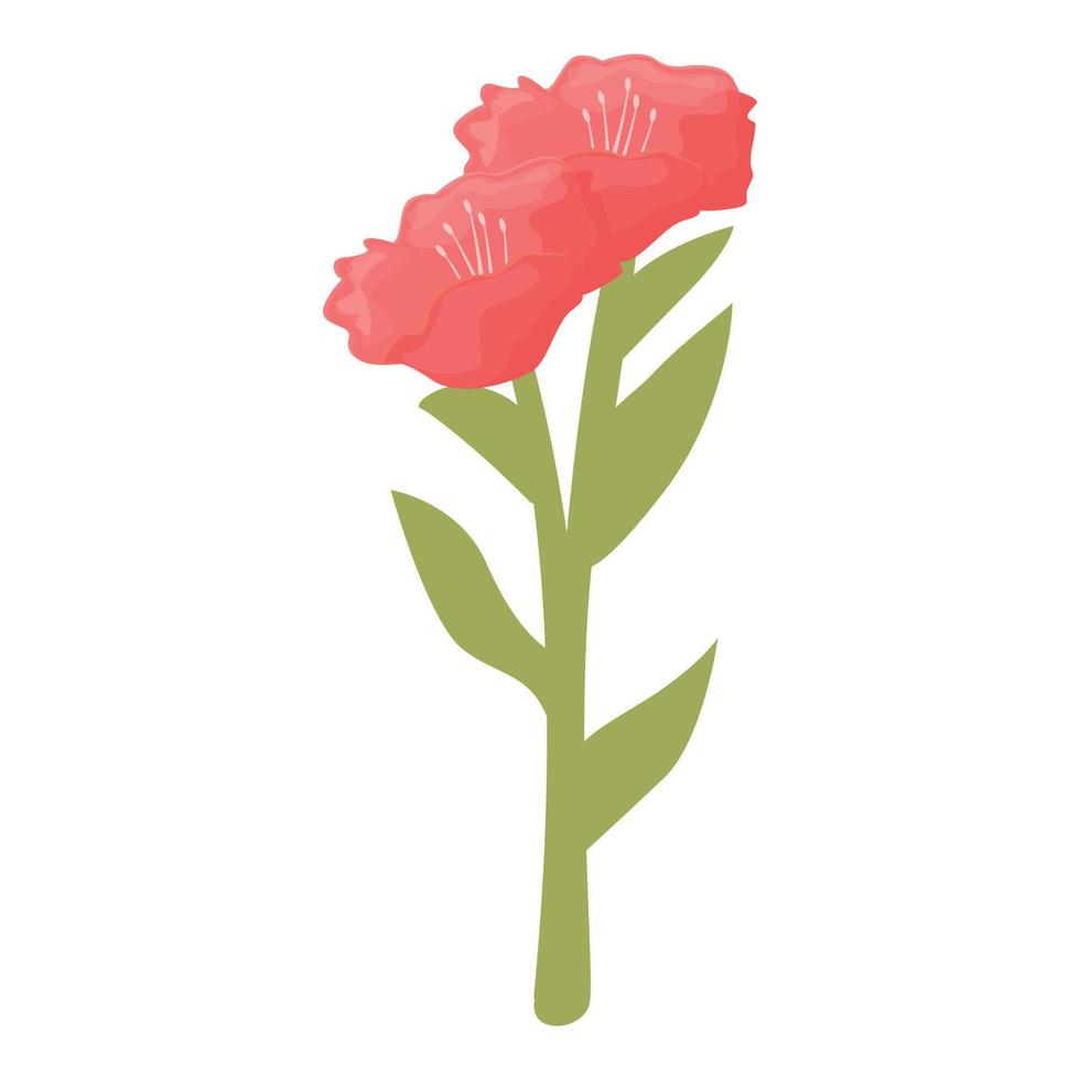 Rhododendron bloom icon cartoon vector. Flower plant vector