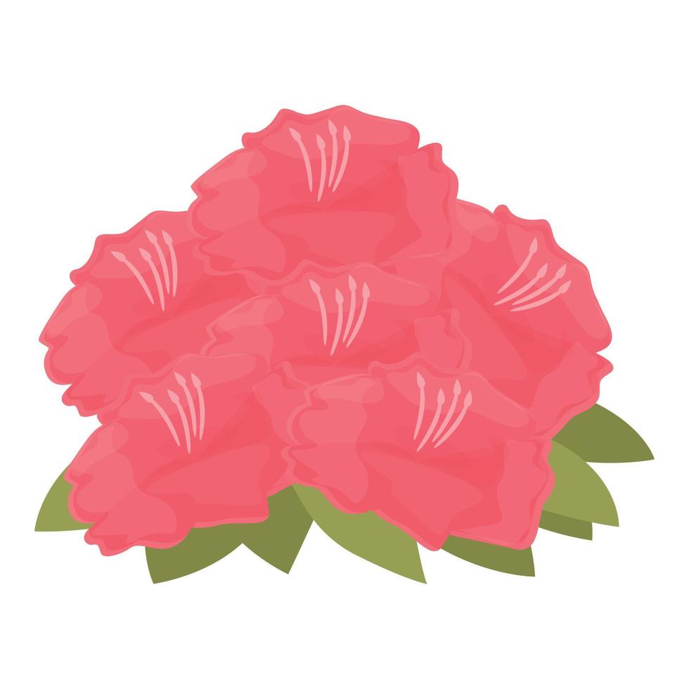Rhododendron blossom icon cartoon vector. Flower plant vector