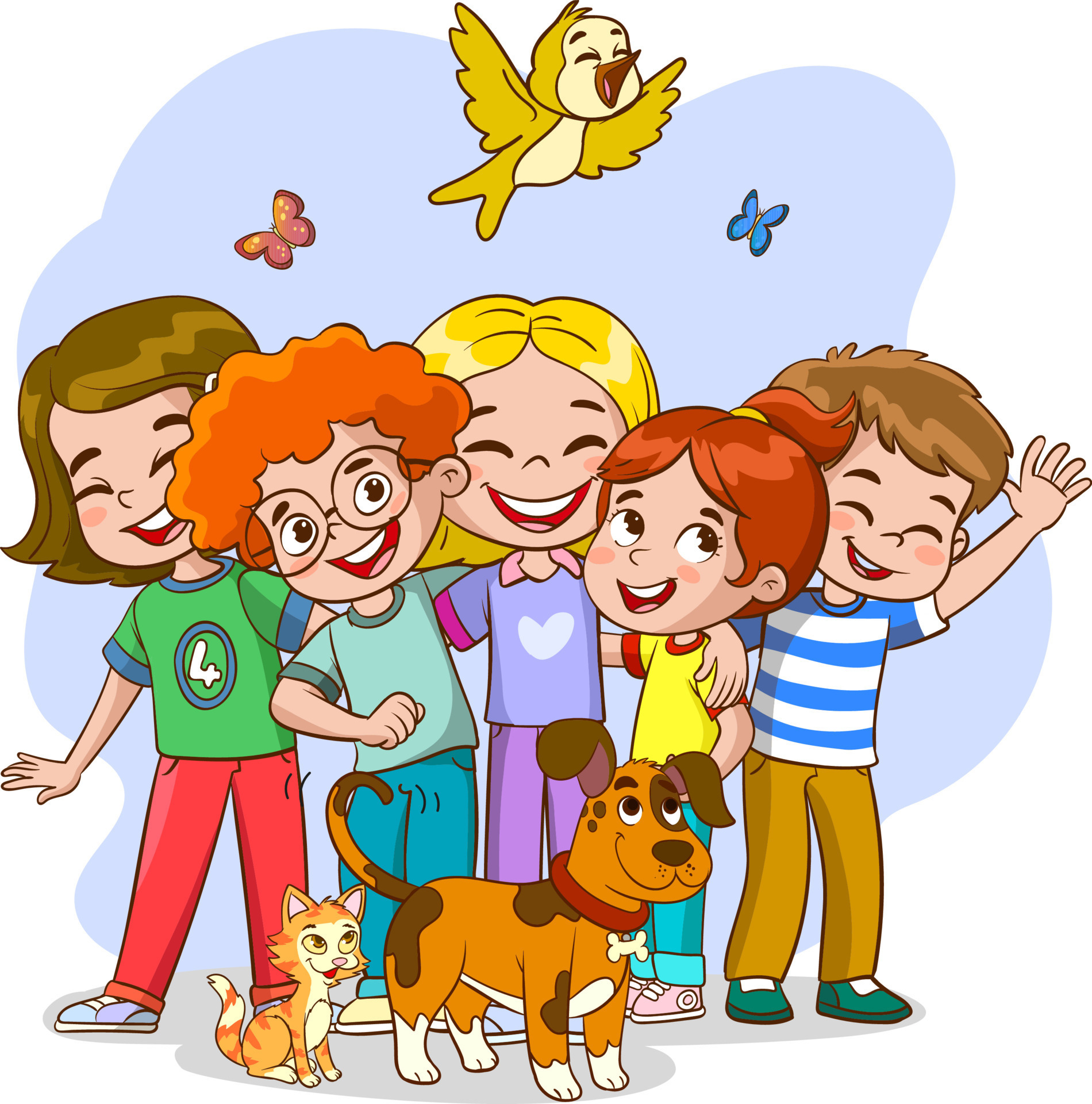 Two Friends Clipart Kids