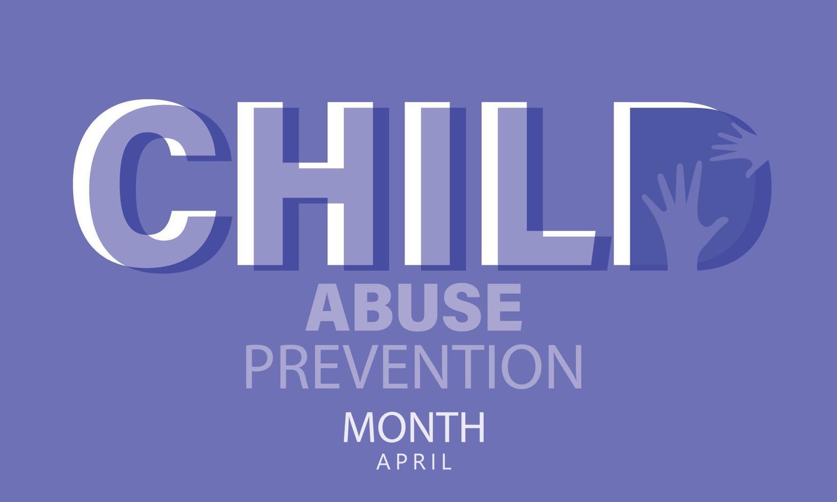 April is  National Child abuse prevention and awareness month. Template for background, banner, card, poster vector