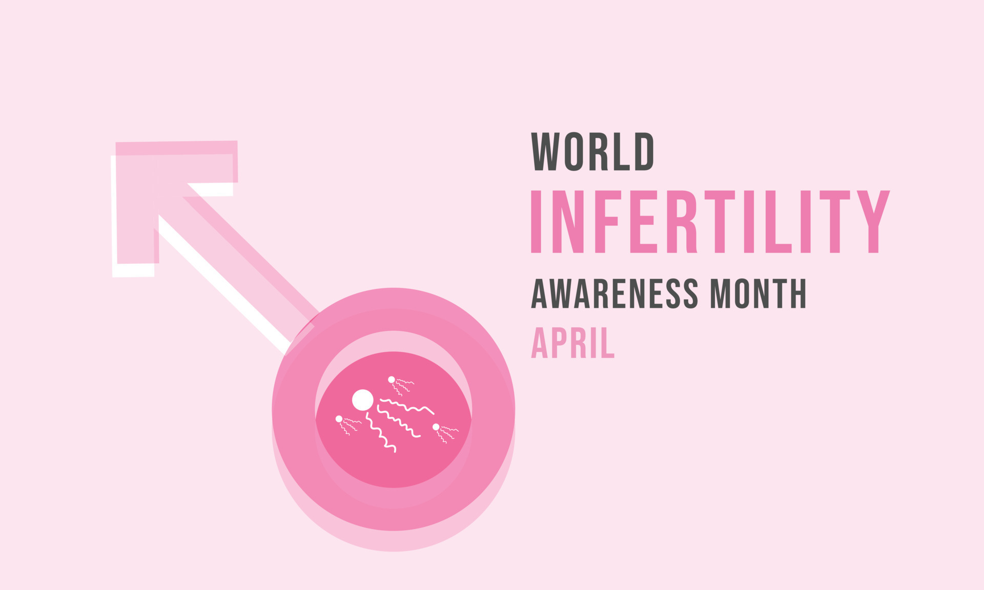 April is world infertility awareness month. Template for background