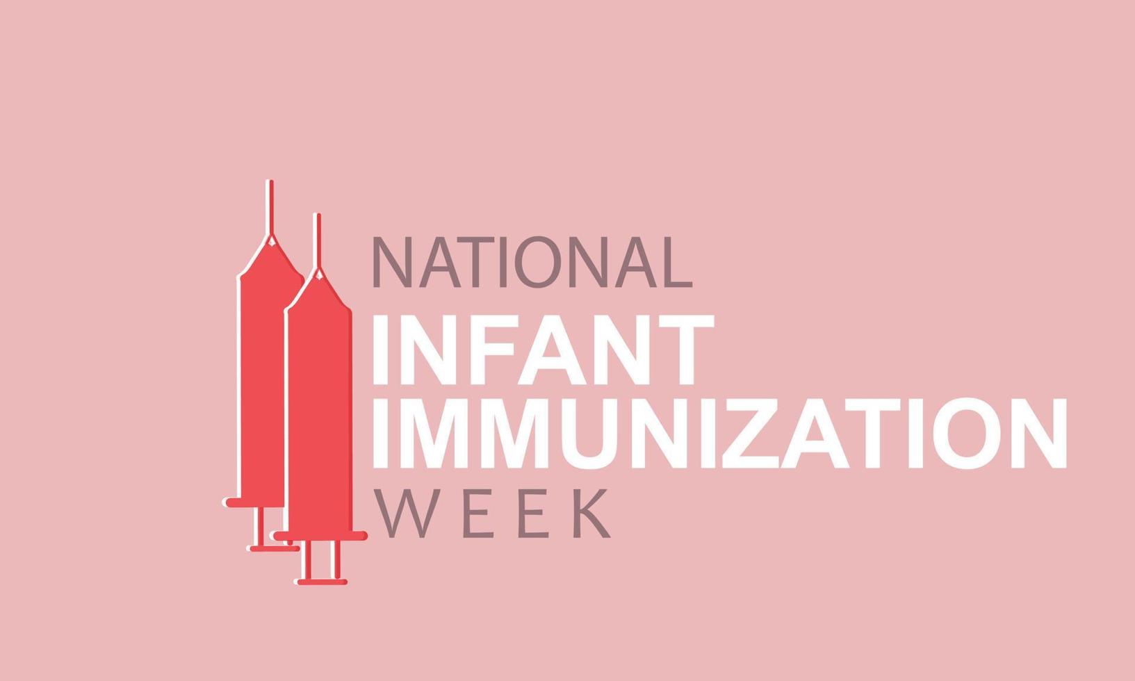 National Infant Immunization week. Template for background, banner, card, poster vector