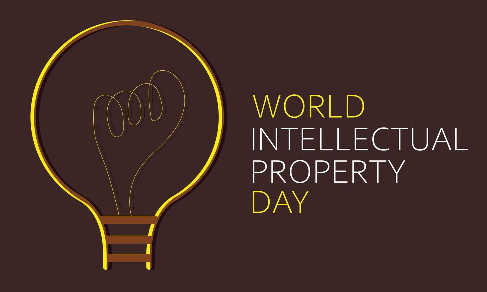 World Intellectual Property Day. Template for background, banner, card, poster vector