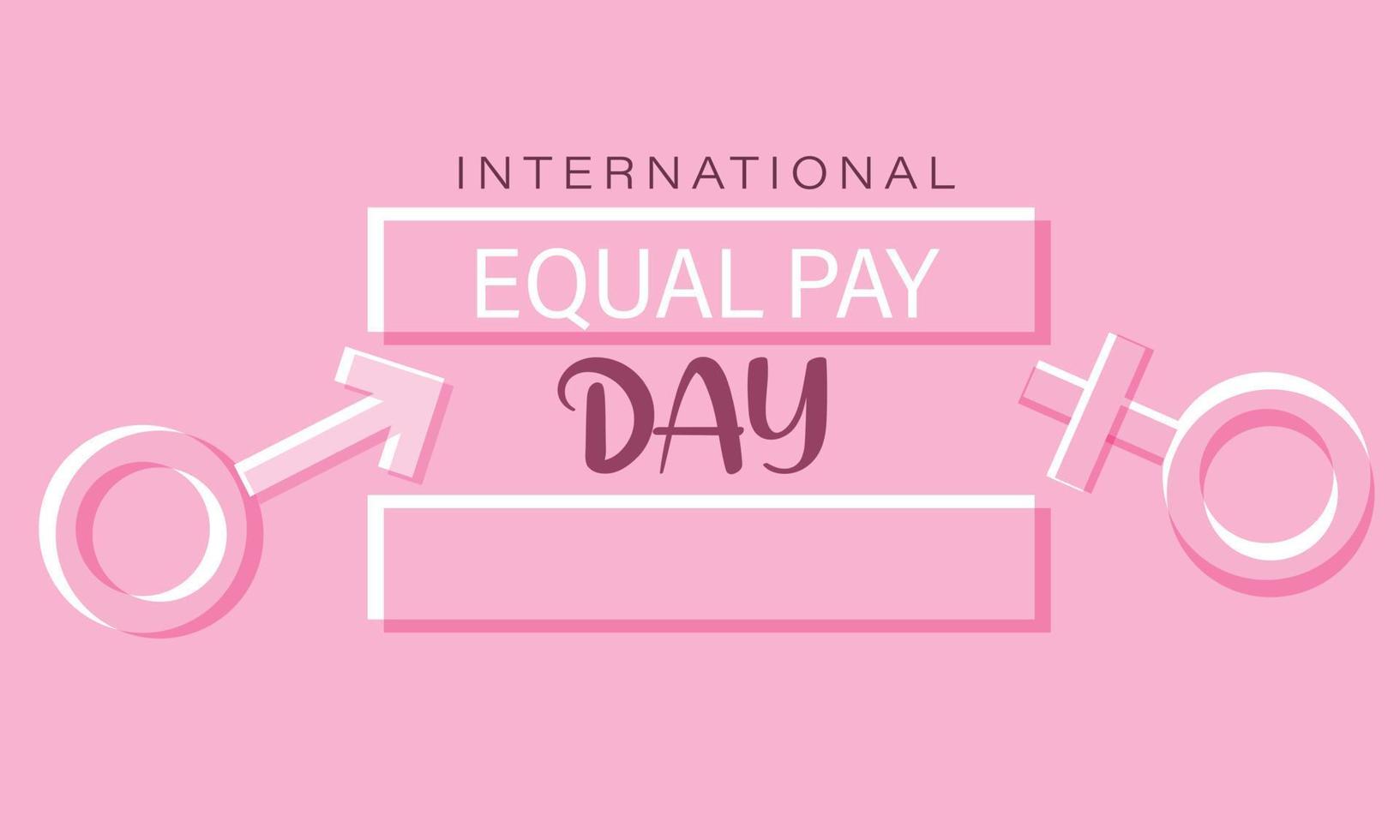 Equal Pay Day. Template for background, banner, card, poster vector