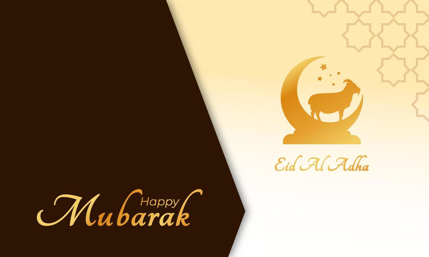 eid Mubarak eid Alabama adha festival saludo tarjeta bandera islámico para celebrar musulmán santo mes vector ilustración