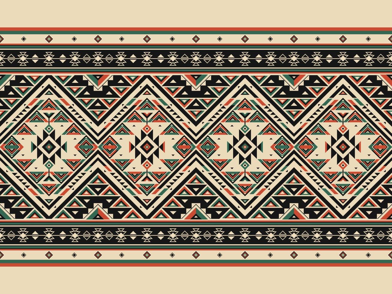 Native american indian ornament pattern geometric ethnic textile texture tribal aztec pattern navajo mexican fabric seamless Vector decoration fashion