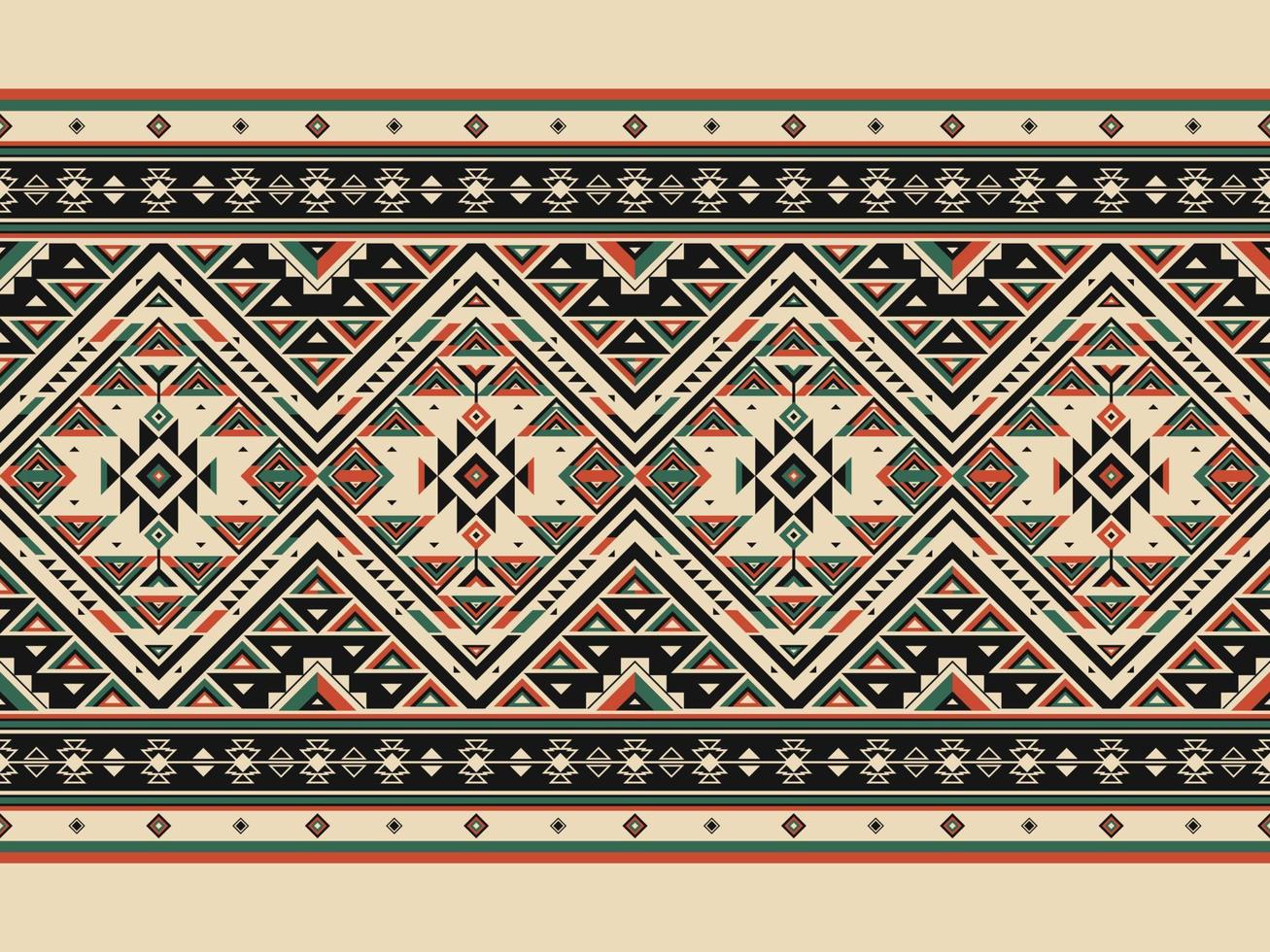 Native american indian ornament pattern geometric ethnic textile texture tribal aztec pattern navajo mexican fabric seamless Vector decoration fashion