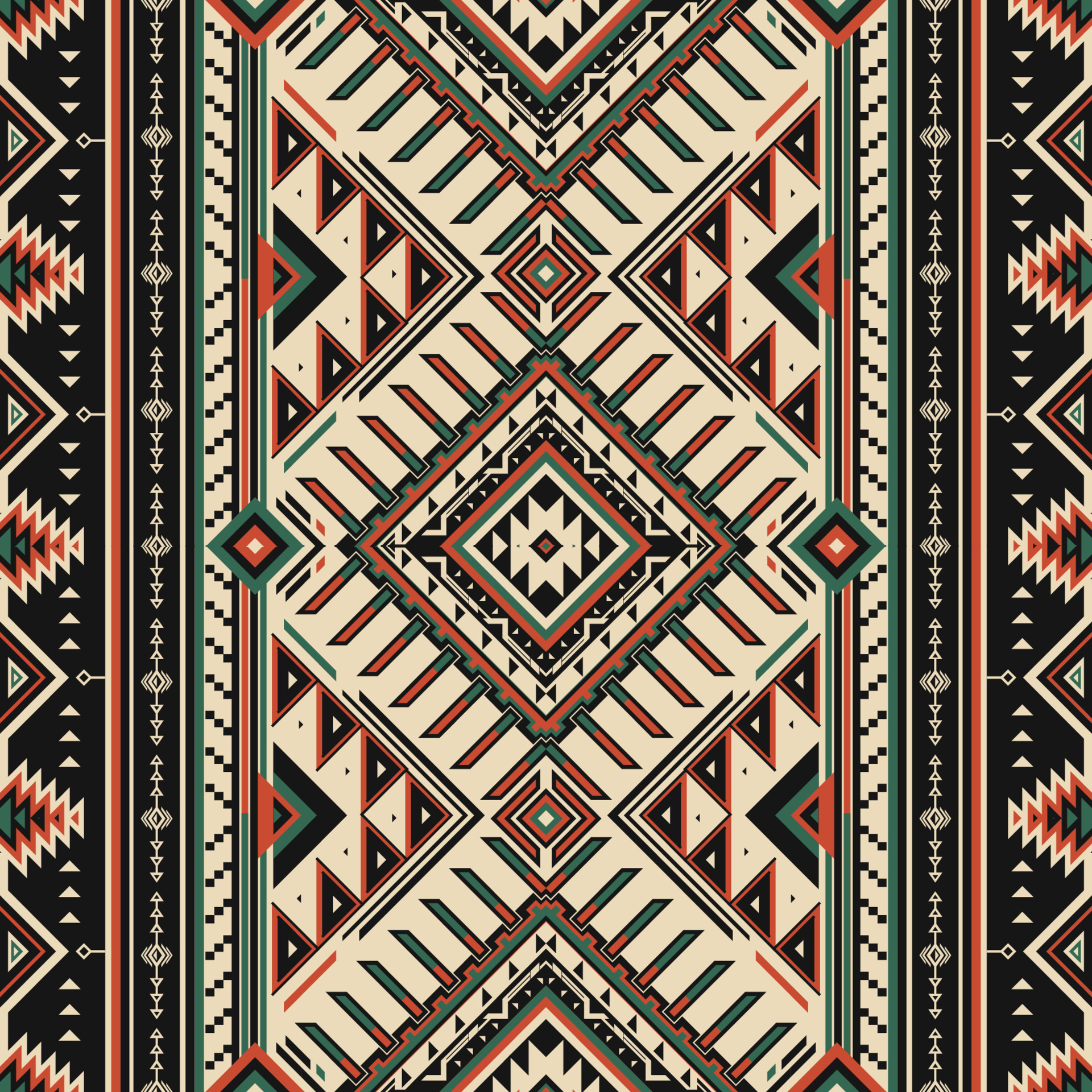 Indian Fabric Pattern - Boho Indian Pattern Bohemian Tribal - Tapestry