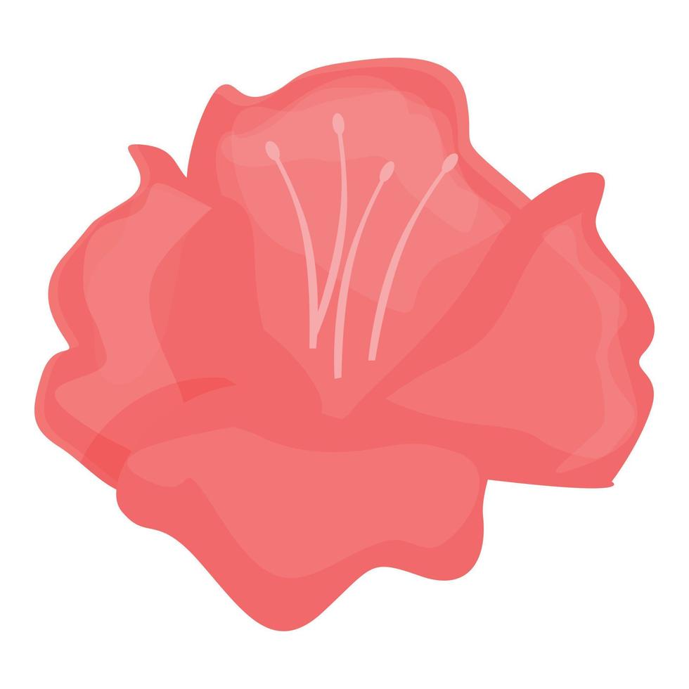 Rhododendron bloom icon cartoon vector. Summer flora vector