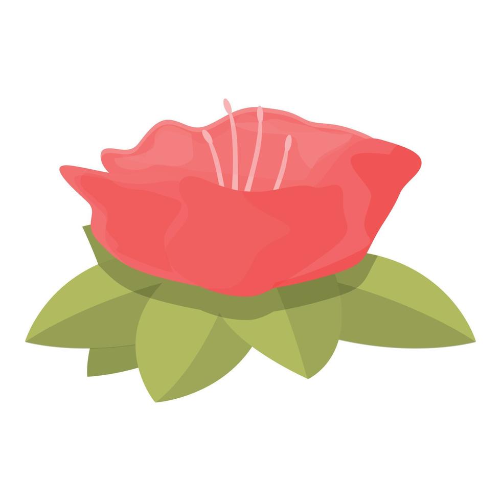 Rhododendron beauty icon cartoon vector. Flower plant vector