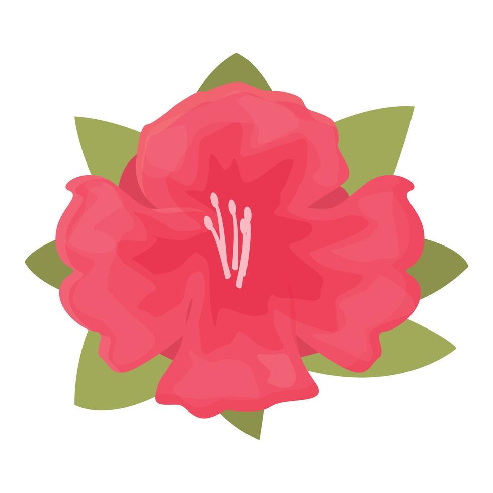 Rhododendron flower icon cartoon vector. Floral plant vector