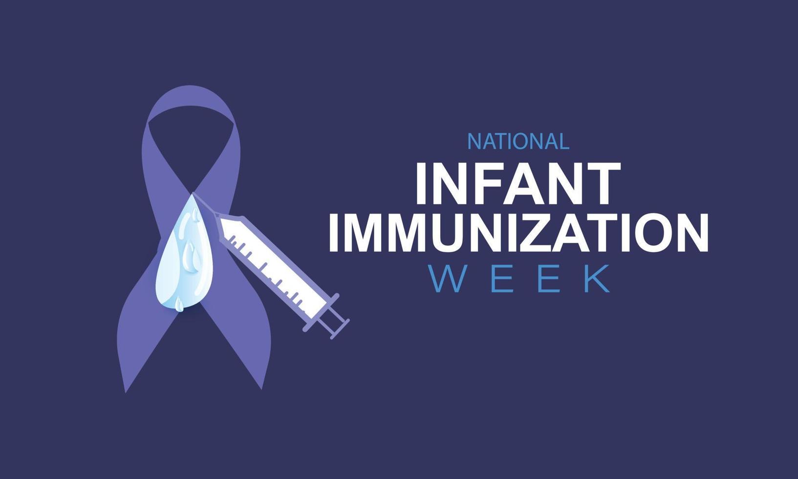 National Infant Immunization week. Template for background, banner, card, poster vector