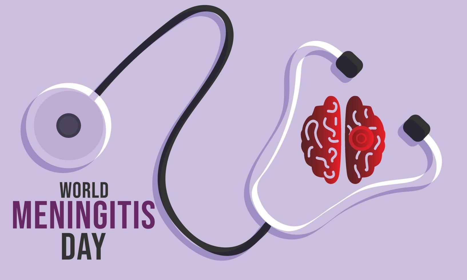 World Meningitis Day. Template for background, banner, card, poster vector