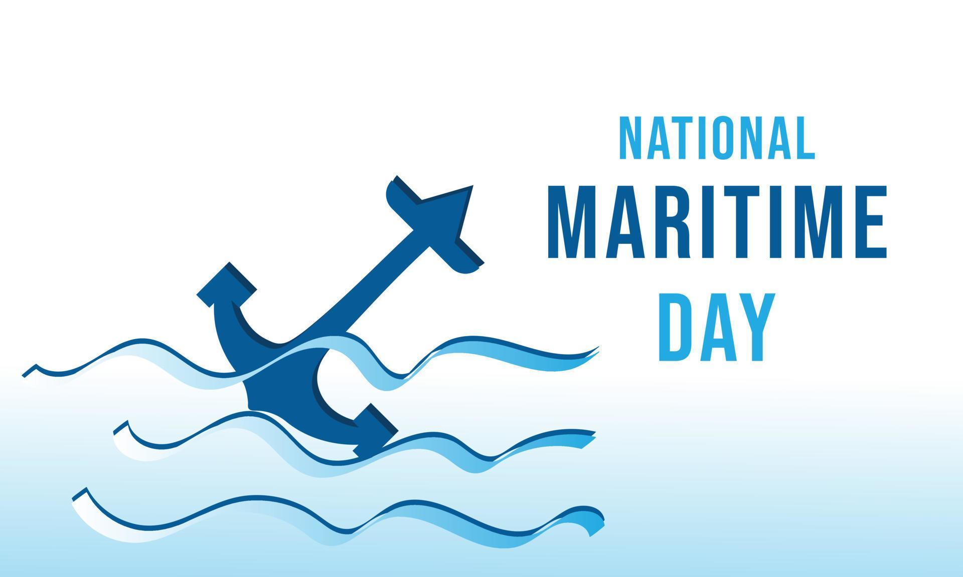 National Maritime Day. Template for background, banner, card, poster
