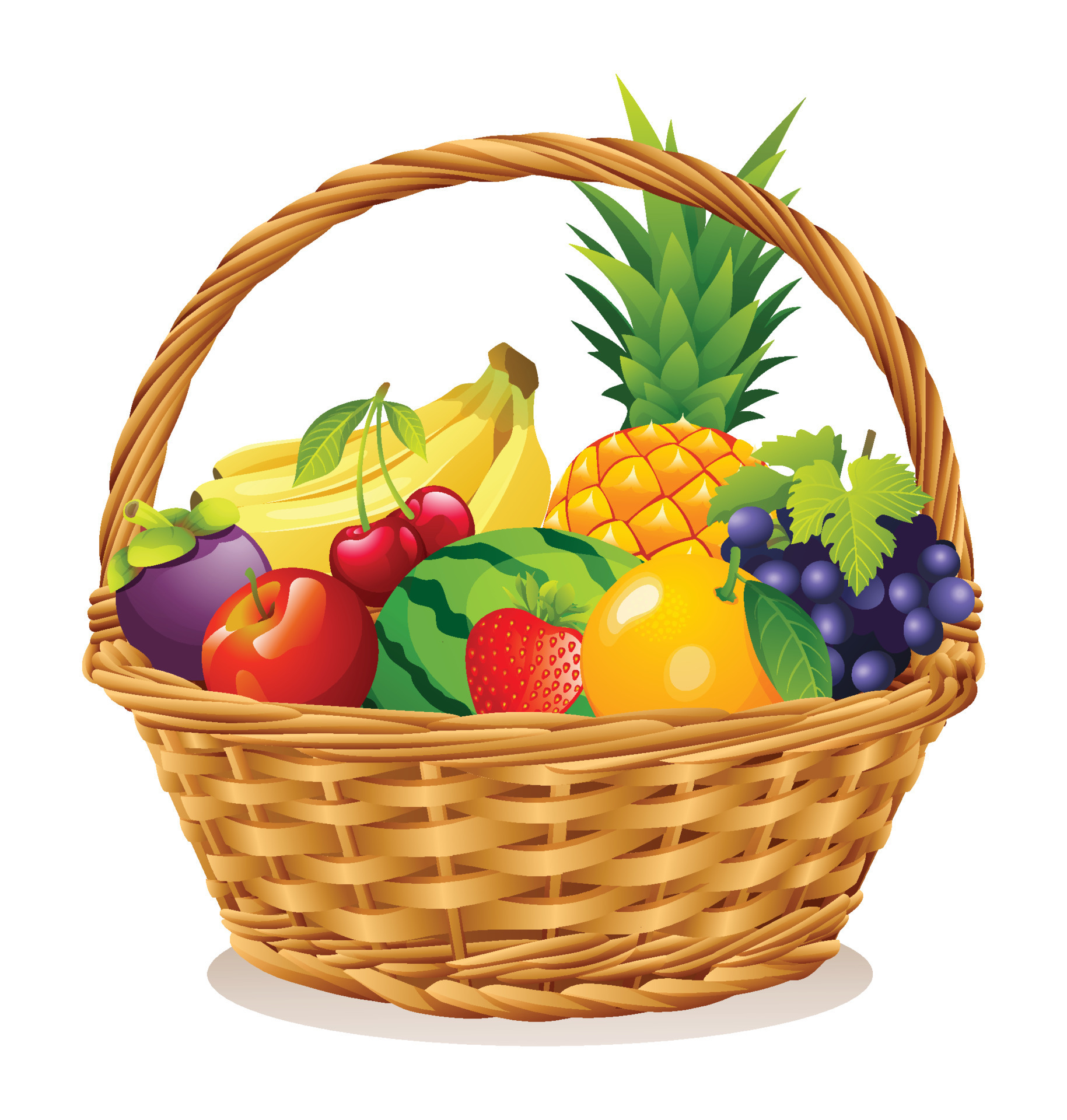 Wicker basket with fruits vector illustration 21488639 Vector Art at Wicker basket with fruits vector illustration 21488639 Vector Art at
