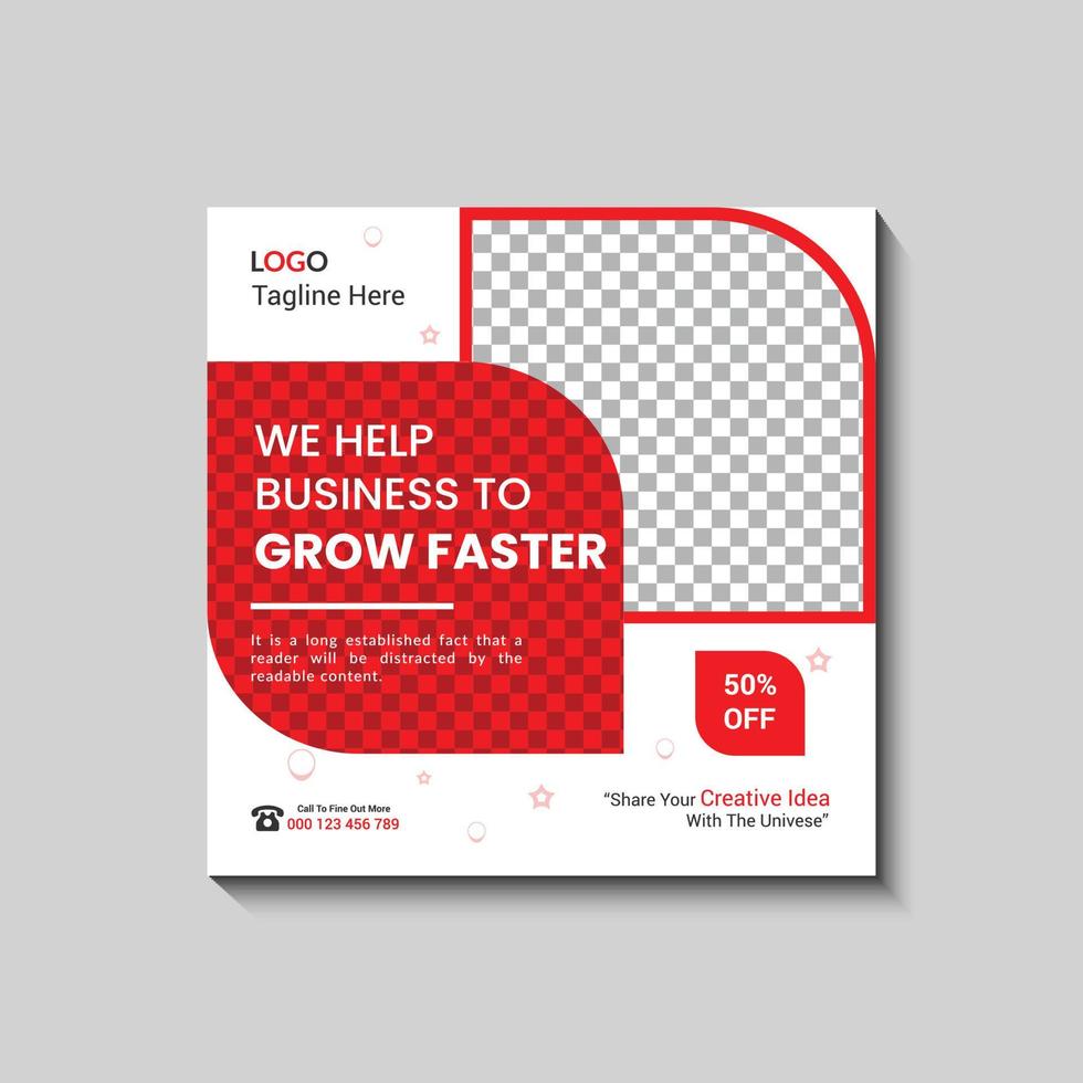 Modern And Creative Corporate Social Media Post Design vector