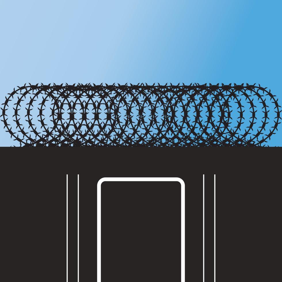 barbed wire icon background vector