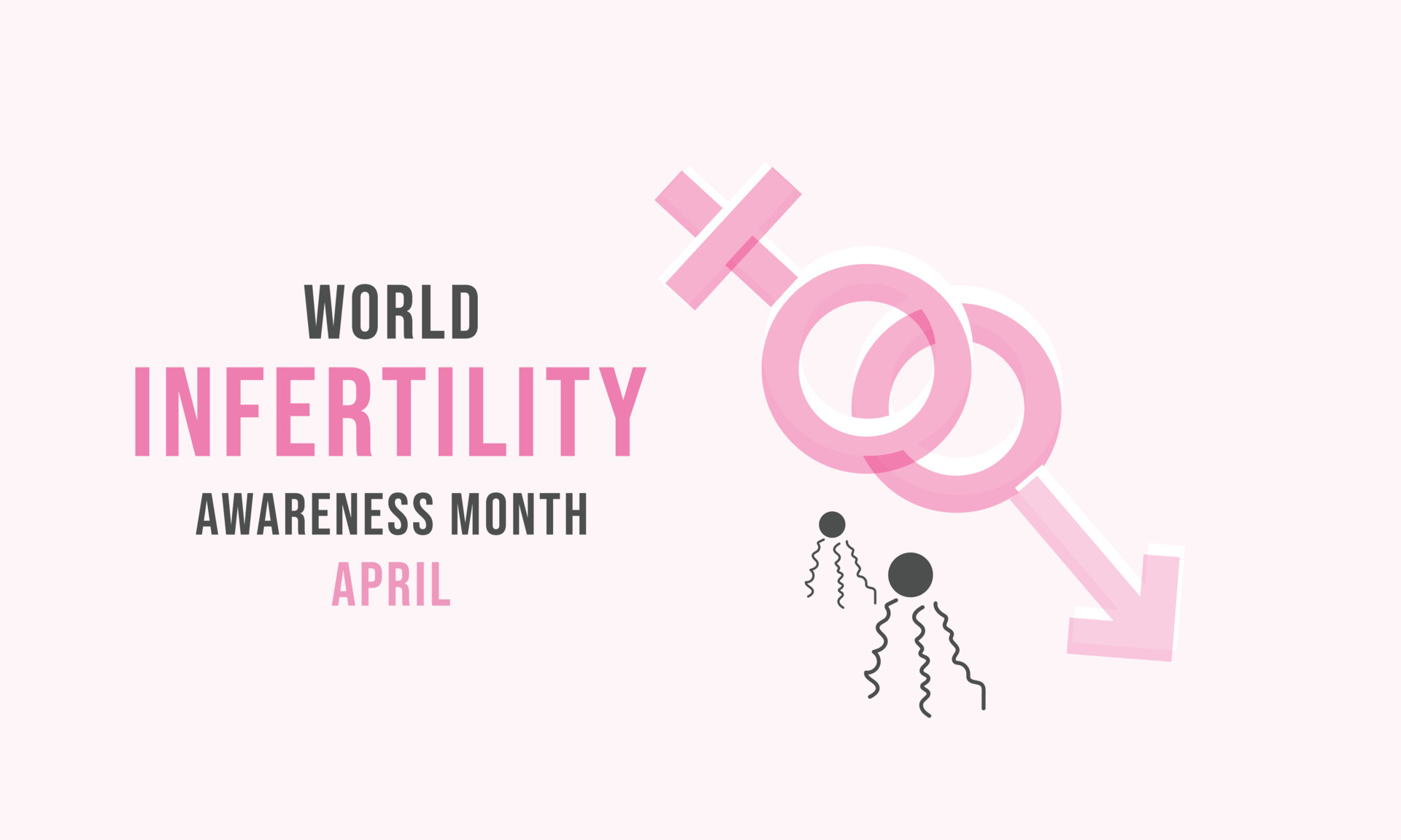 April is world infertility awareness month. Template for background