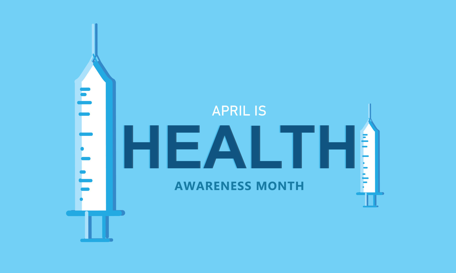 April is Health awareness month. Template for background, banner, card