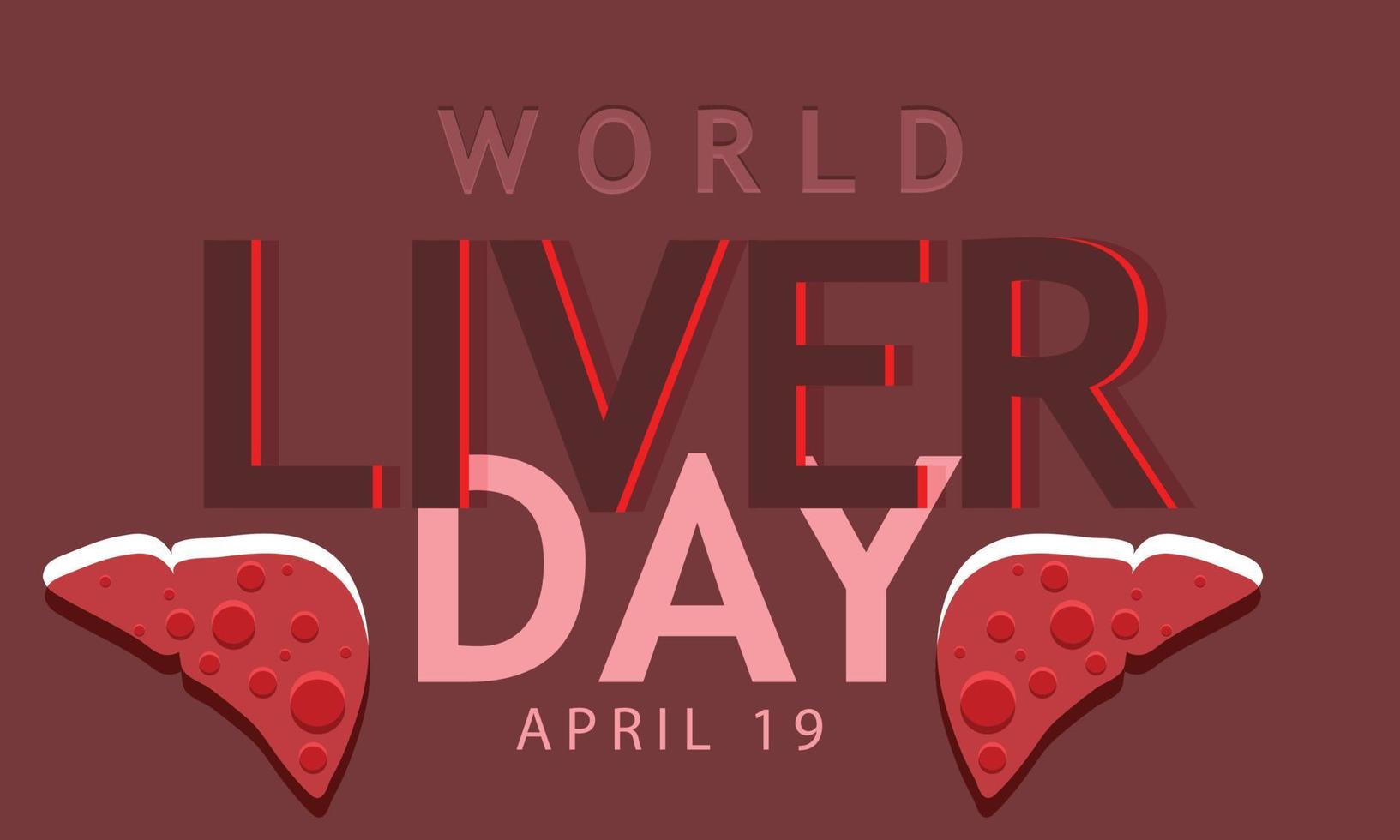 World Liver day. Template for background, banner, card, poster vector