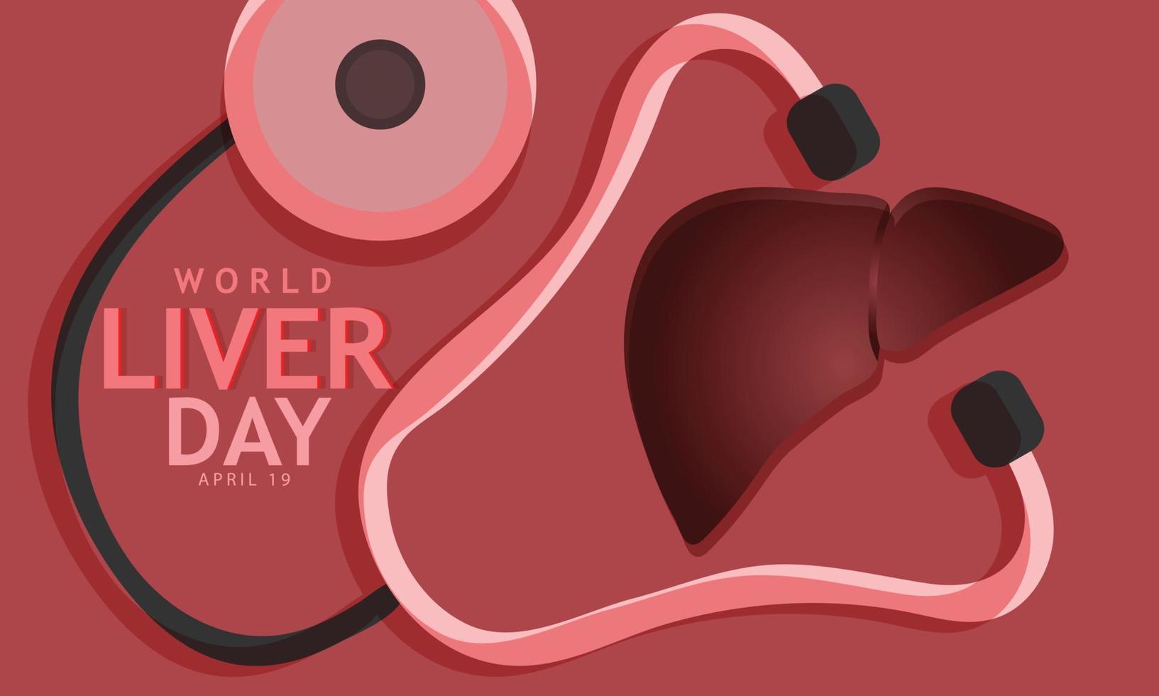 World Liver day. Template for background, banner, card, poster vector