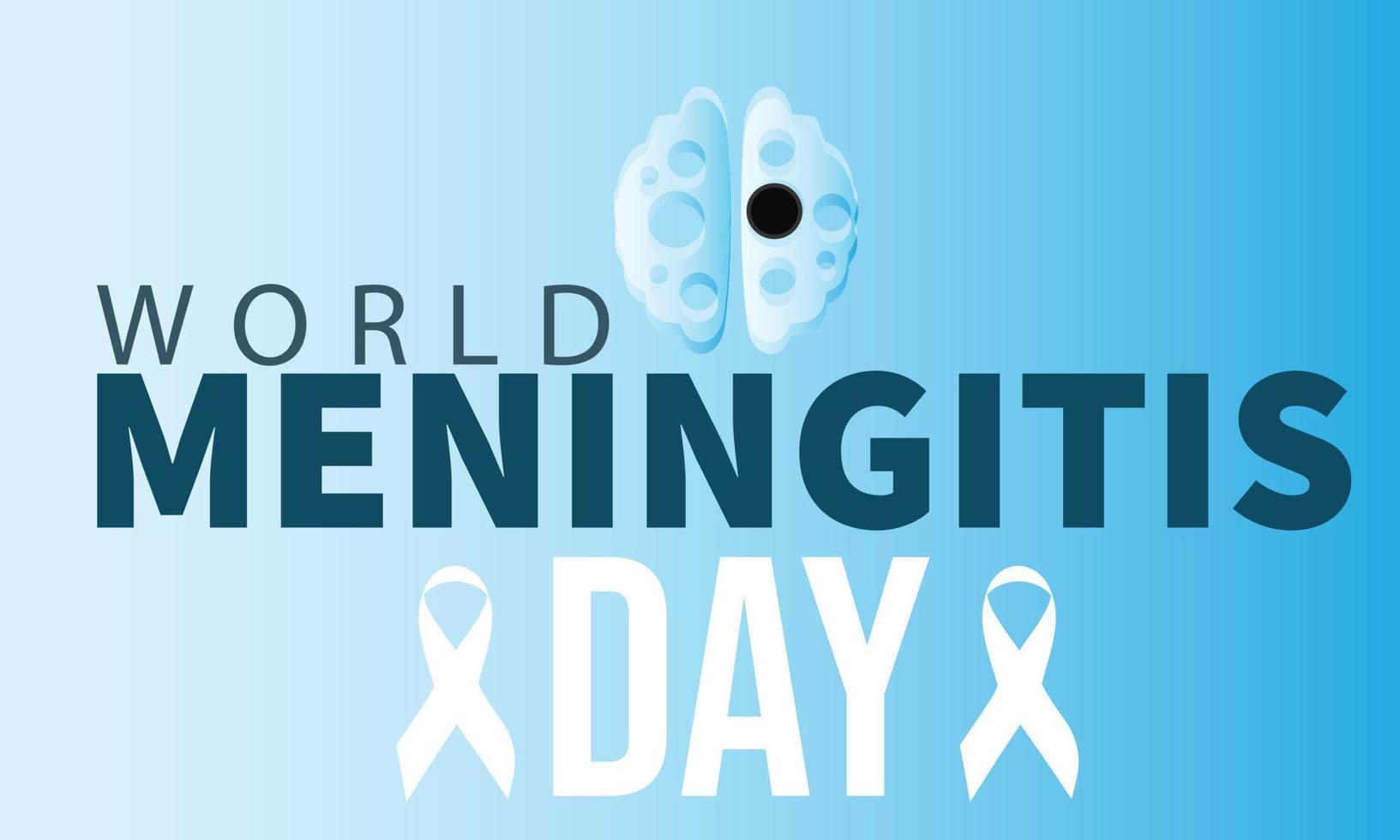 World Meningitis Day. Template for background, banner, card, poster vector