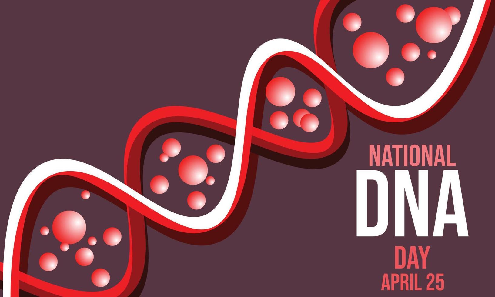 National DNA Day. Template for background, banner, card, poster vector