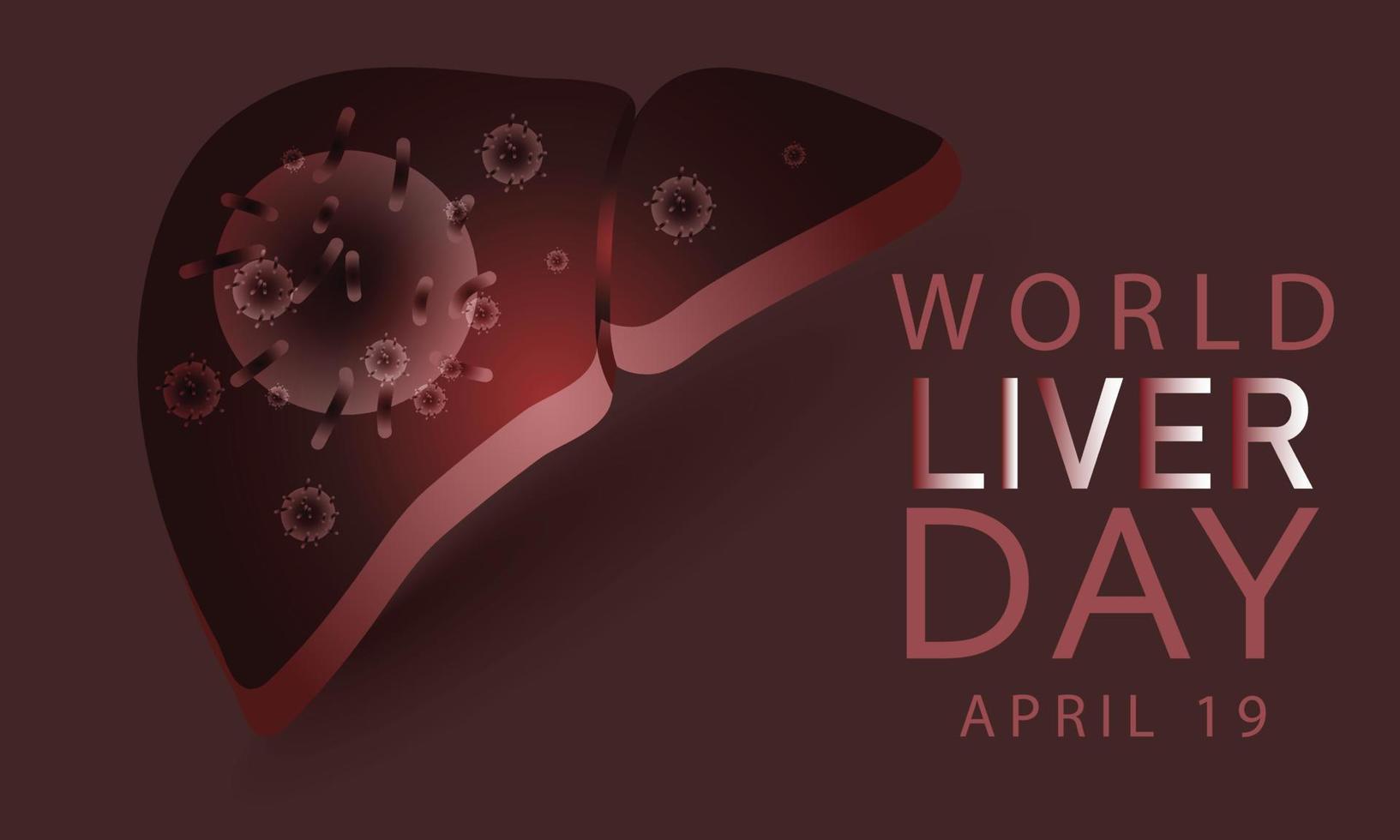 World Liver day. Template for background, banner, card, poster vector