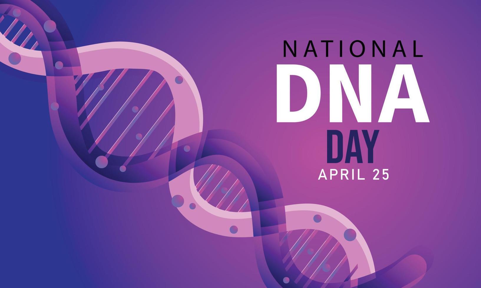 National DNA Day. Template for background, banner, card, poster vector