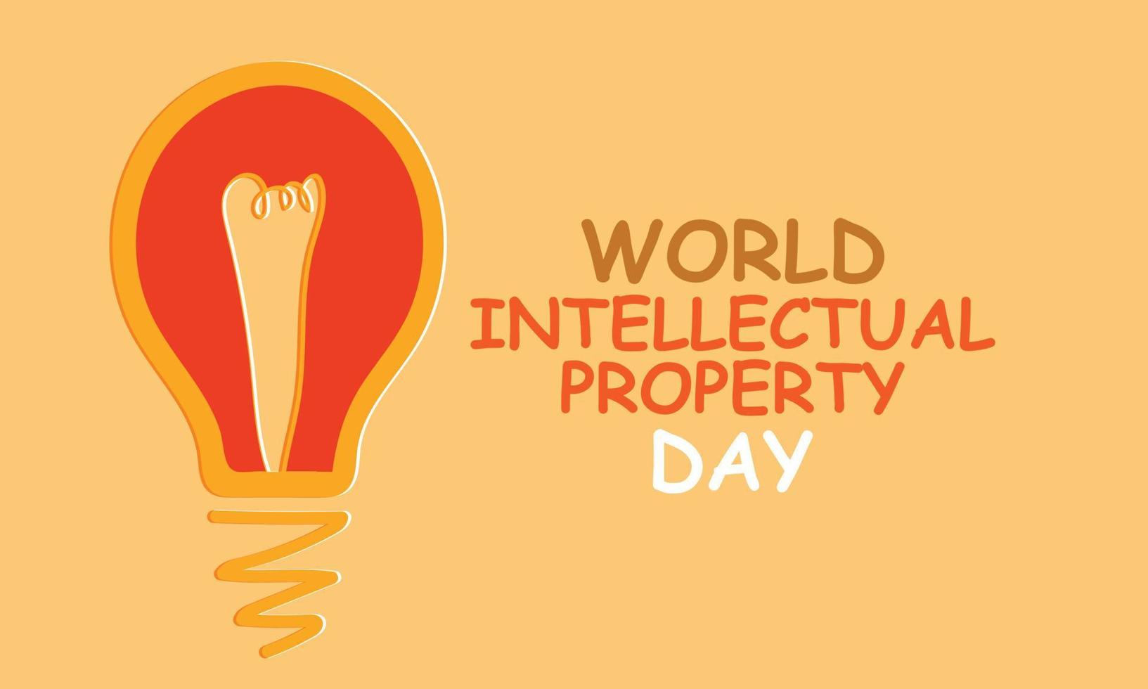 World Intellectual Property Day. Template for background, banner, card, poster vector